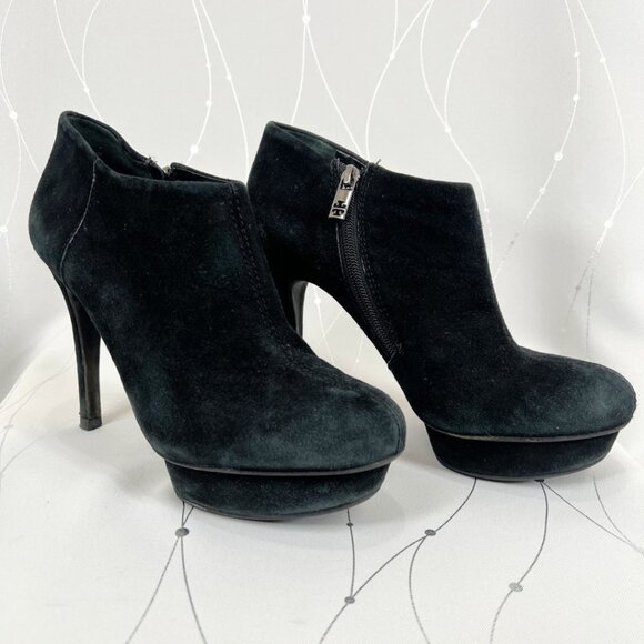 Tory Burch Black Suede Platform Ankle Boots $348 - Picture 2 of 9